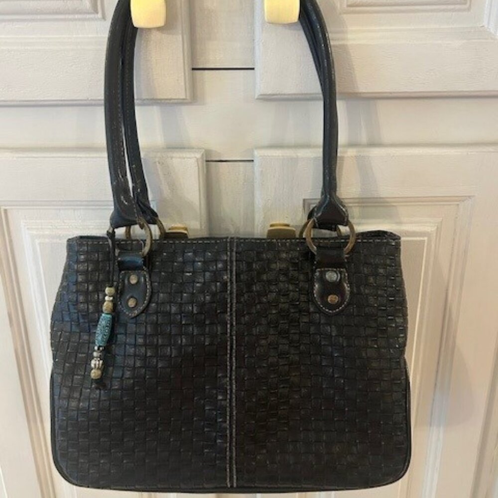 Vintage Black Weave Purse